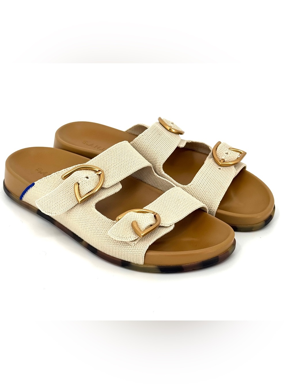 Rothy Buckle Slide Summer Sandals Off White - Picture 2 of 8